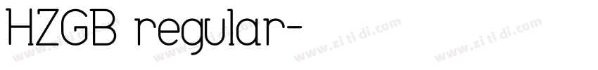HZGB regular字体转换